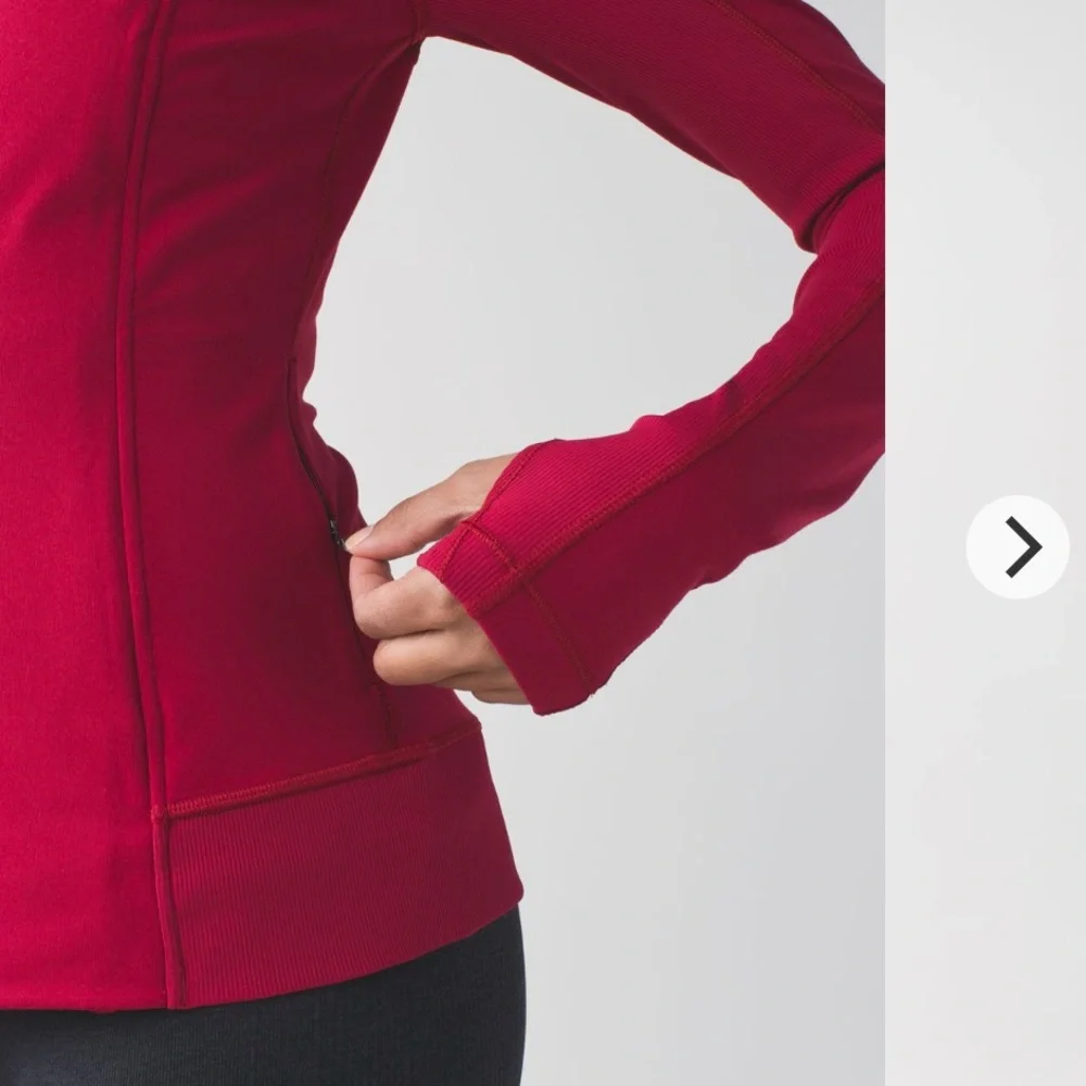Lululemon | Bahkti Cranberry Red Bhakti Athleisure Workout Yoga Wrap Jacket 6 - Picture 4 of 8